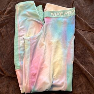 Cold-weather Nike pro compression and sports bra